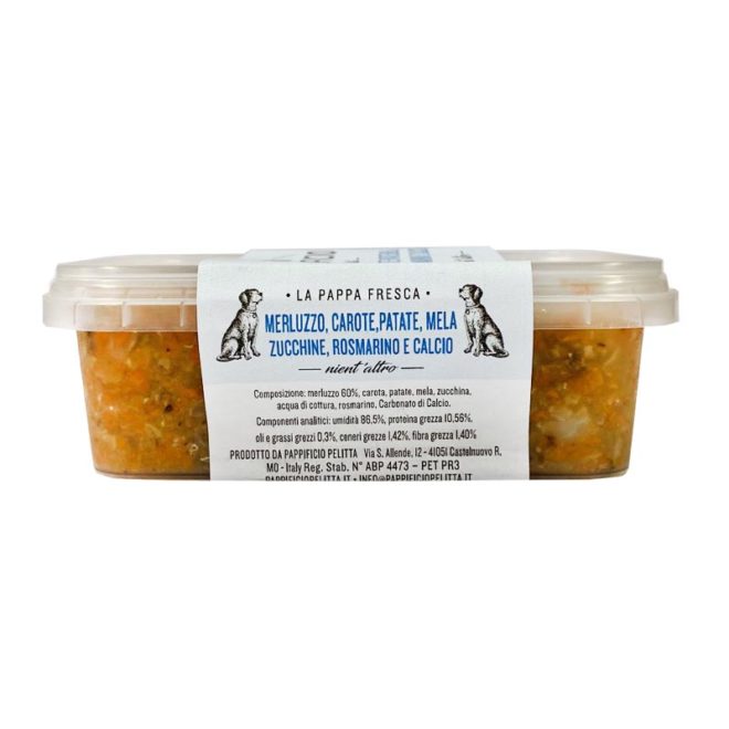pappa fresca merluzzo 260g cane
